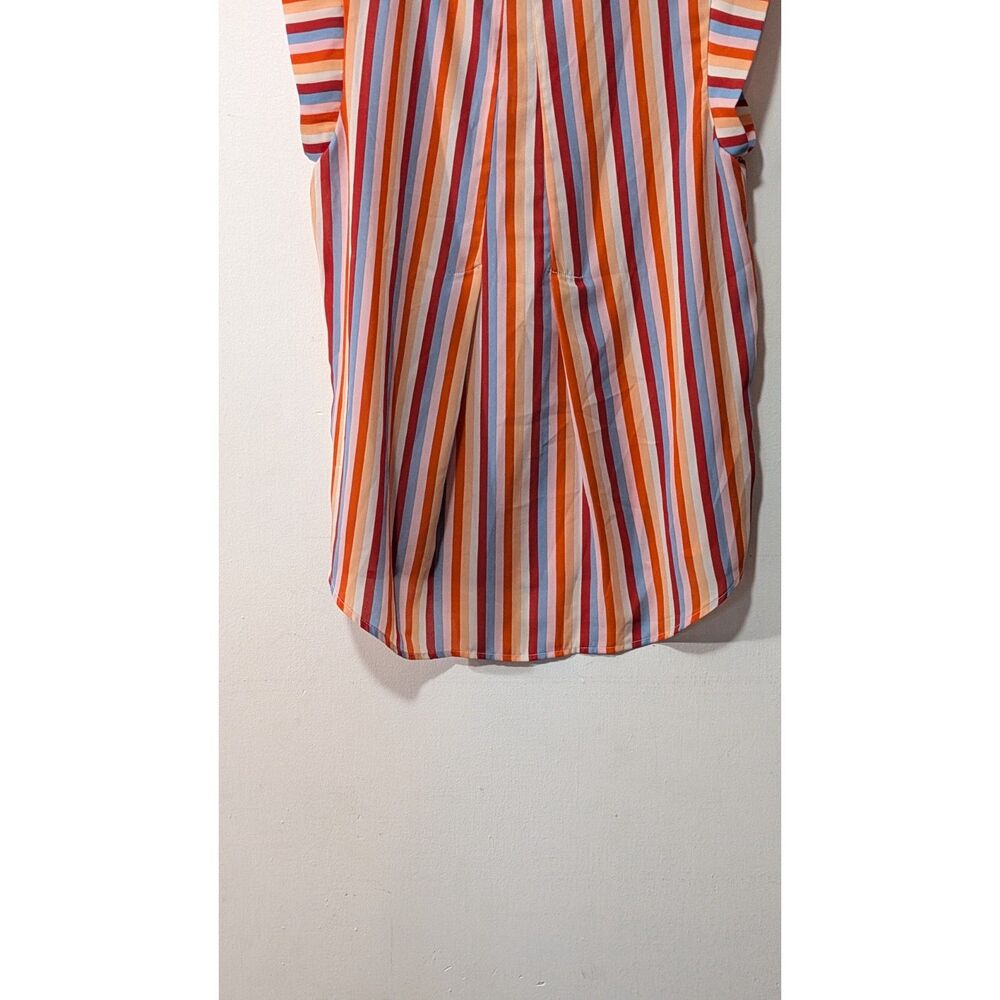 Lily White striped semi-sheer Blouse - Picture 6 of 6